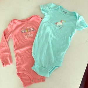 Girl’s unicorn onesie set